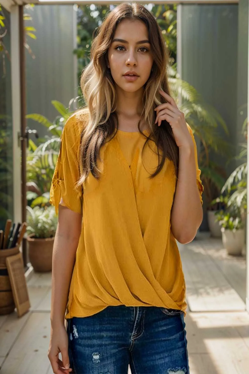 women s blouses loose solid belted long sleeve blouse