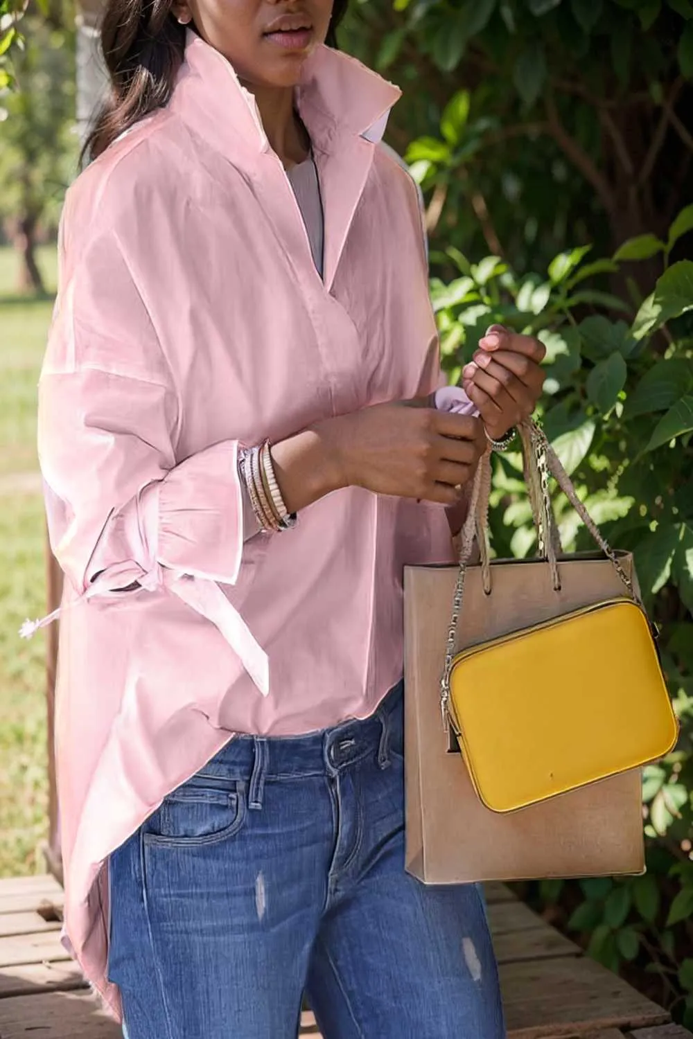 women s blouses loose solid belted long sleeve blouse