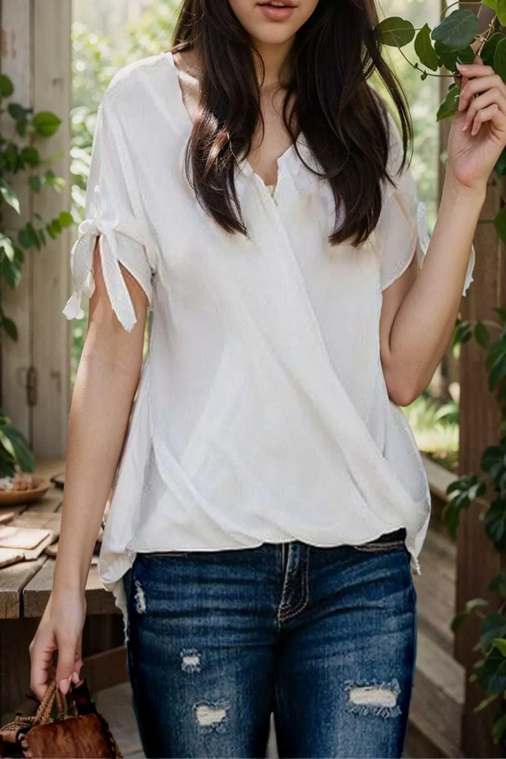 women s blouses loose solid belted long sleeve blouse