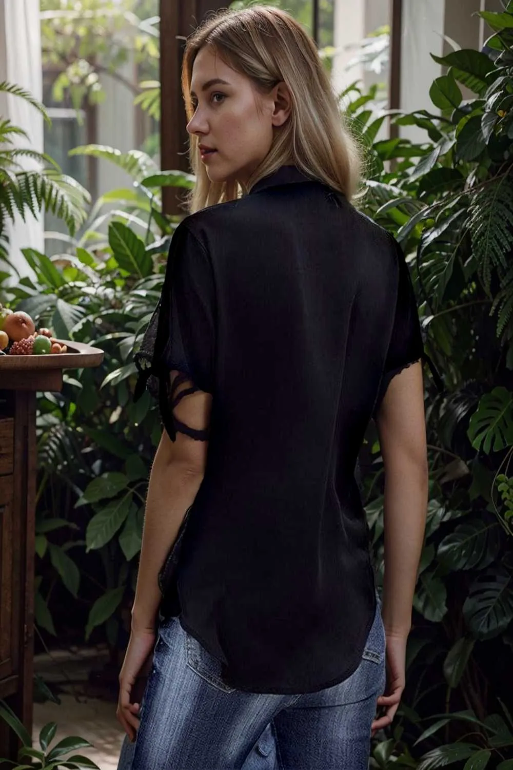 women s blouses loose solid belted long sleeve blouse