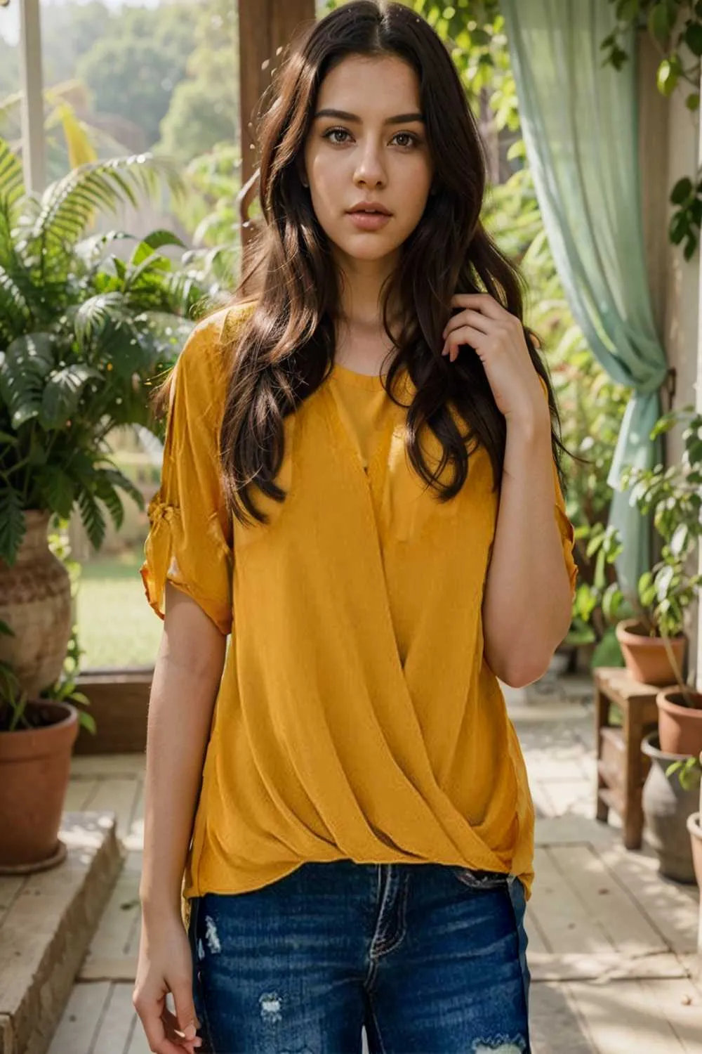 women s blouses loose solid belted long sleeve blouse