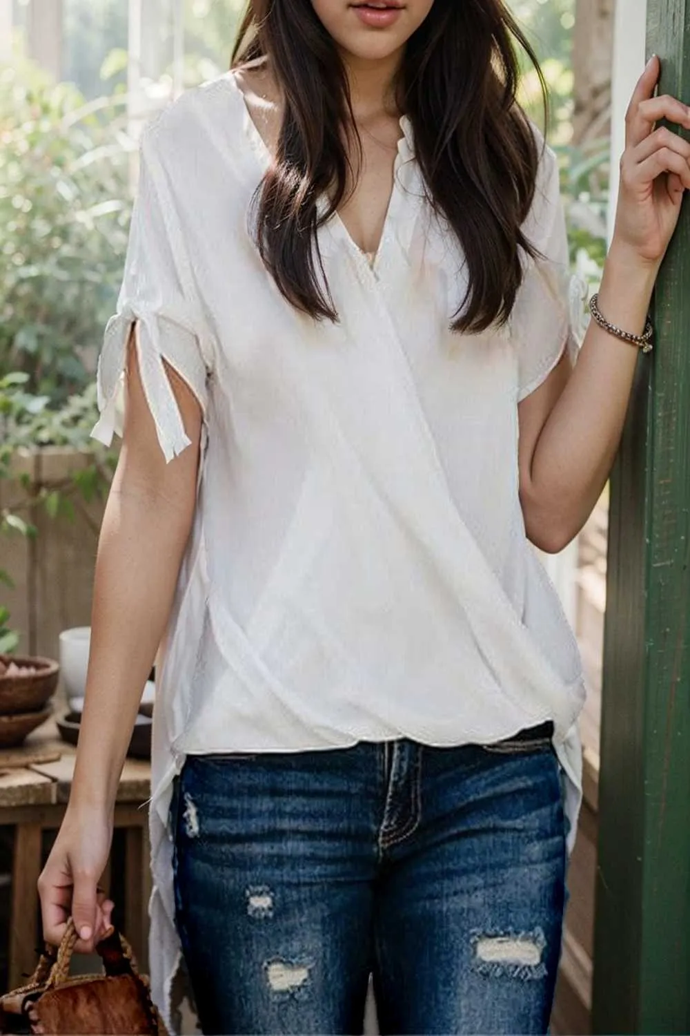 women s blouses loose solid belted long sleeve blouse