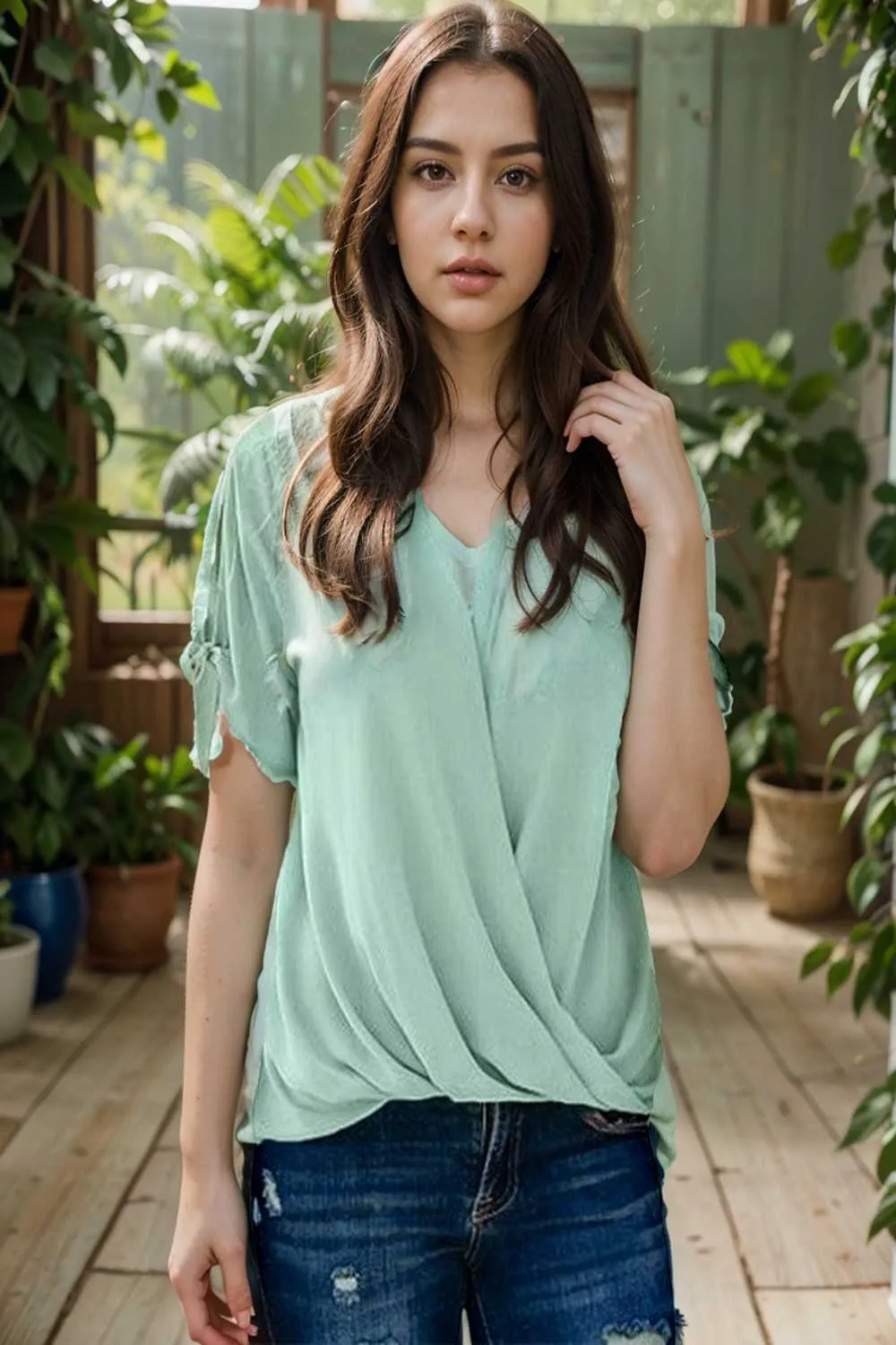 women s blouses loose solid belted long sleeve blouse