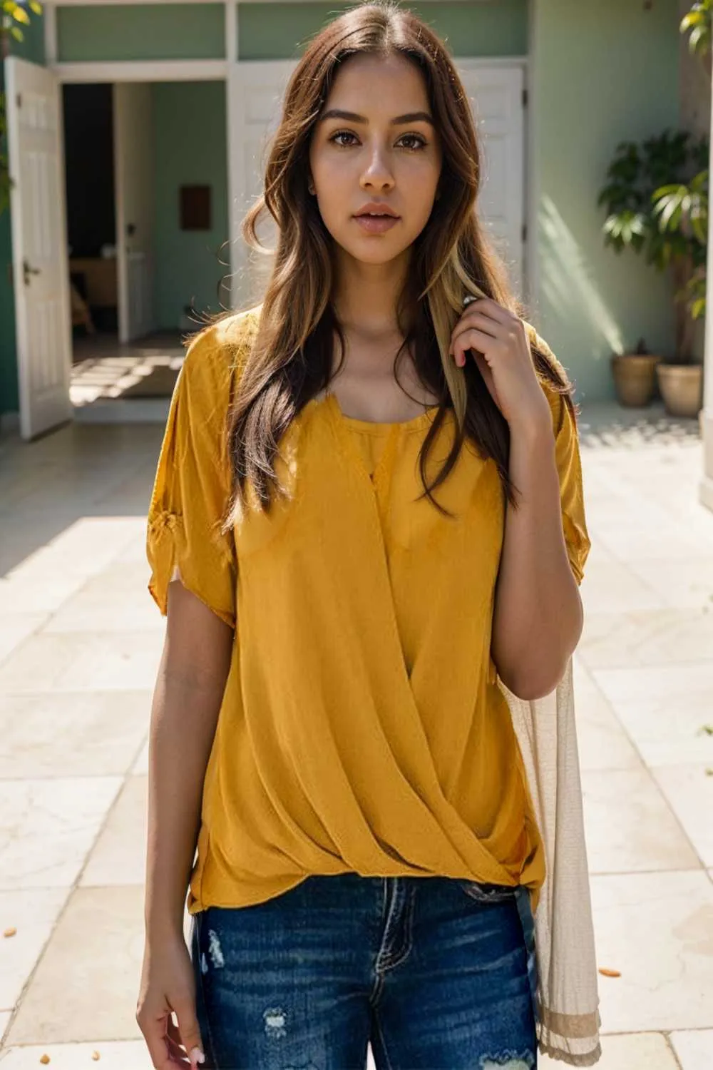 women s blouses loose solid belted long sleeve blouse