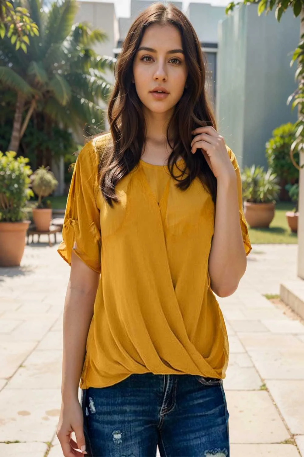 women s blouses loose solid belted long sleeve blouse