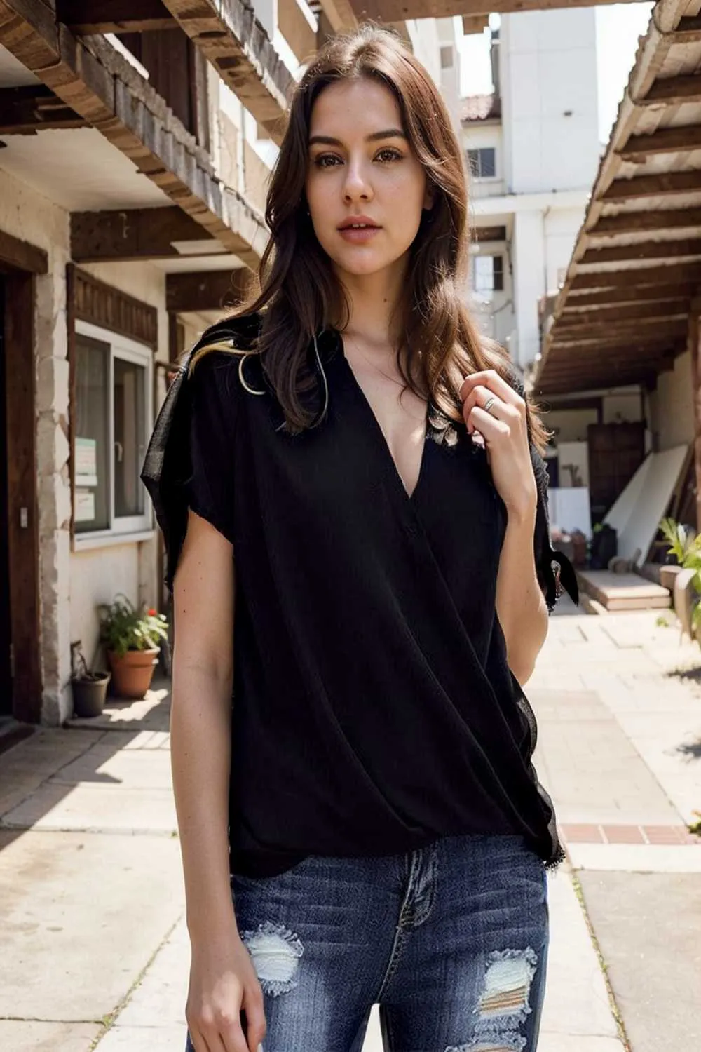 women s blouses loose solid belted long sleeve blouse