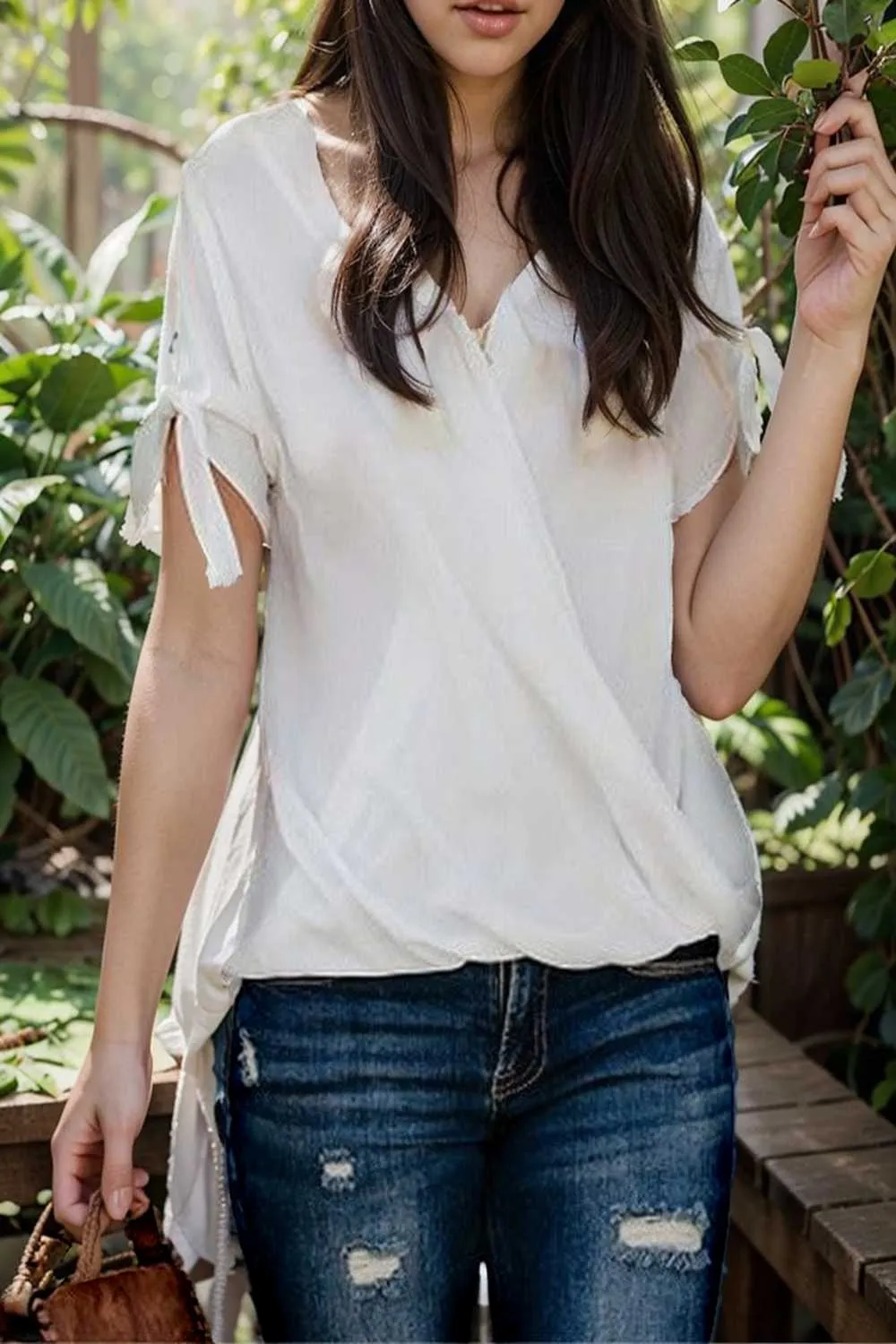 women s blouses loose solid belted long sleeve blouse