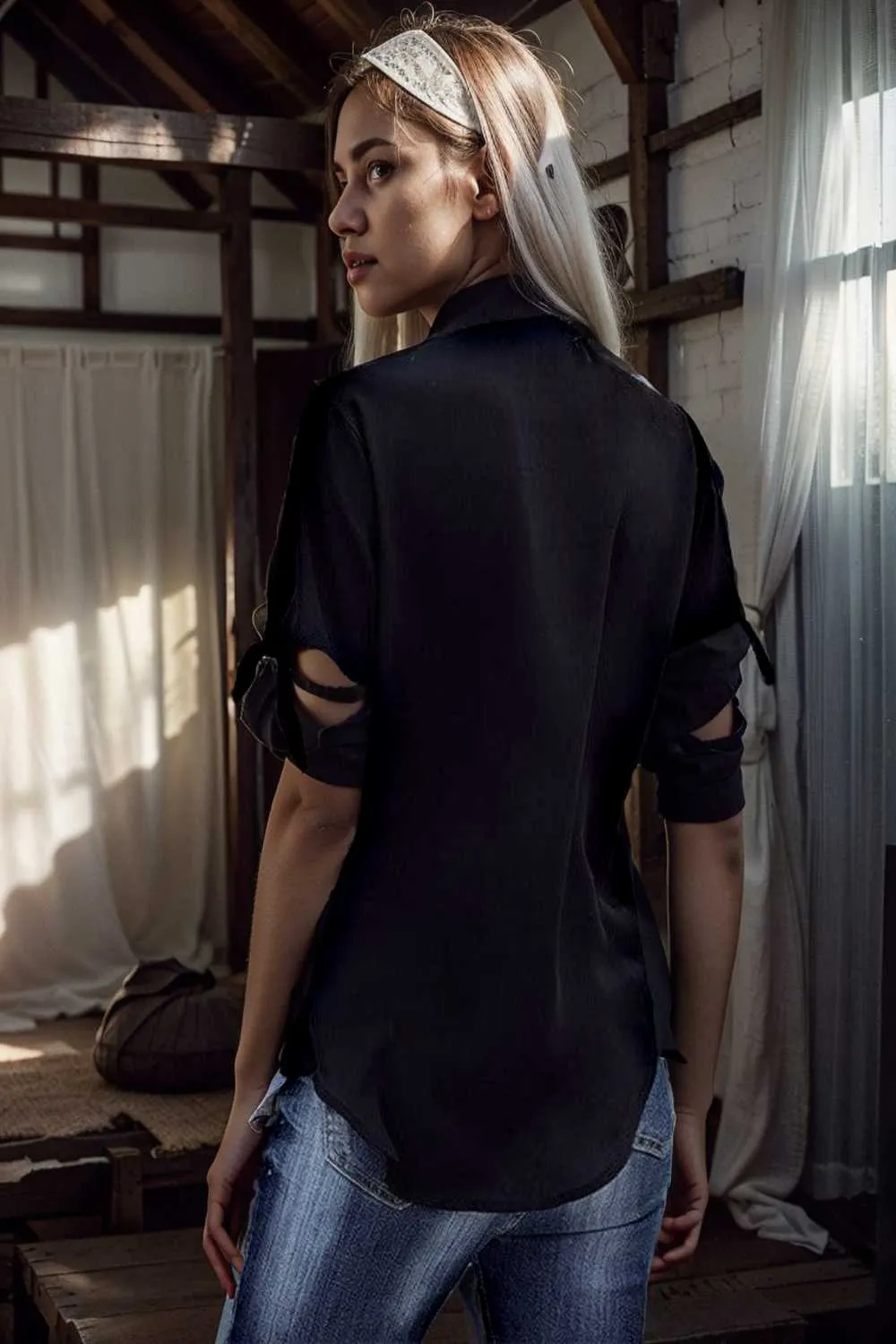 women s blouses loose solid belted long sleeve blouse