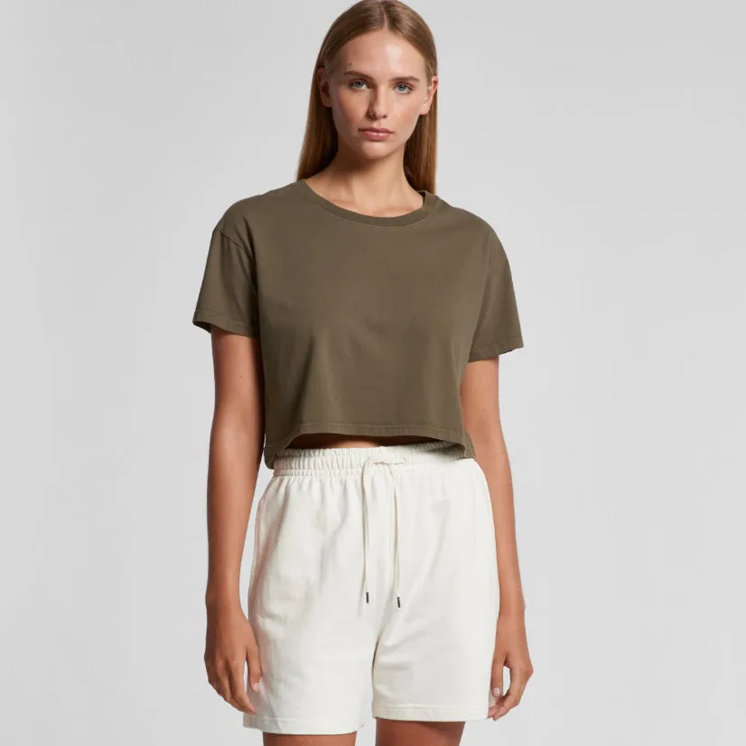 Womens Faded Crop T-Shirt (AS-4062F)