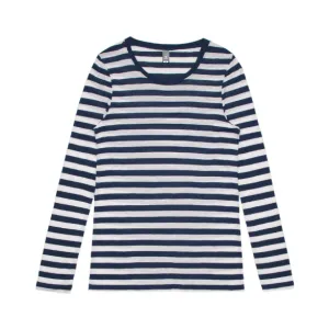 Womens Fine Stripe Long Sleeve T-Shirt (AS-4027)