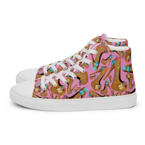 Women’s high top canvas shoes 'Eat me drink me'