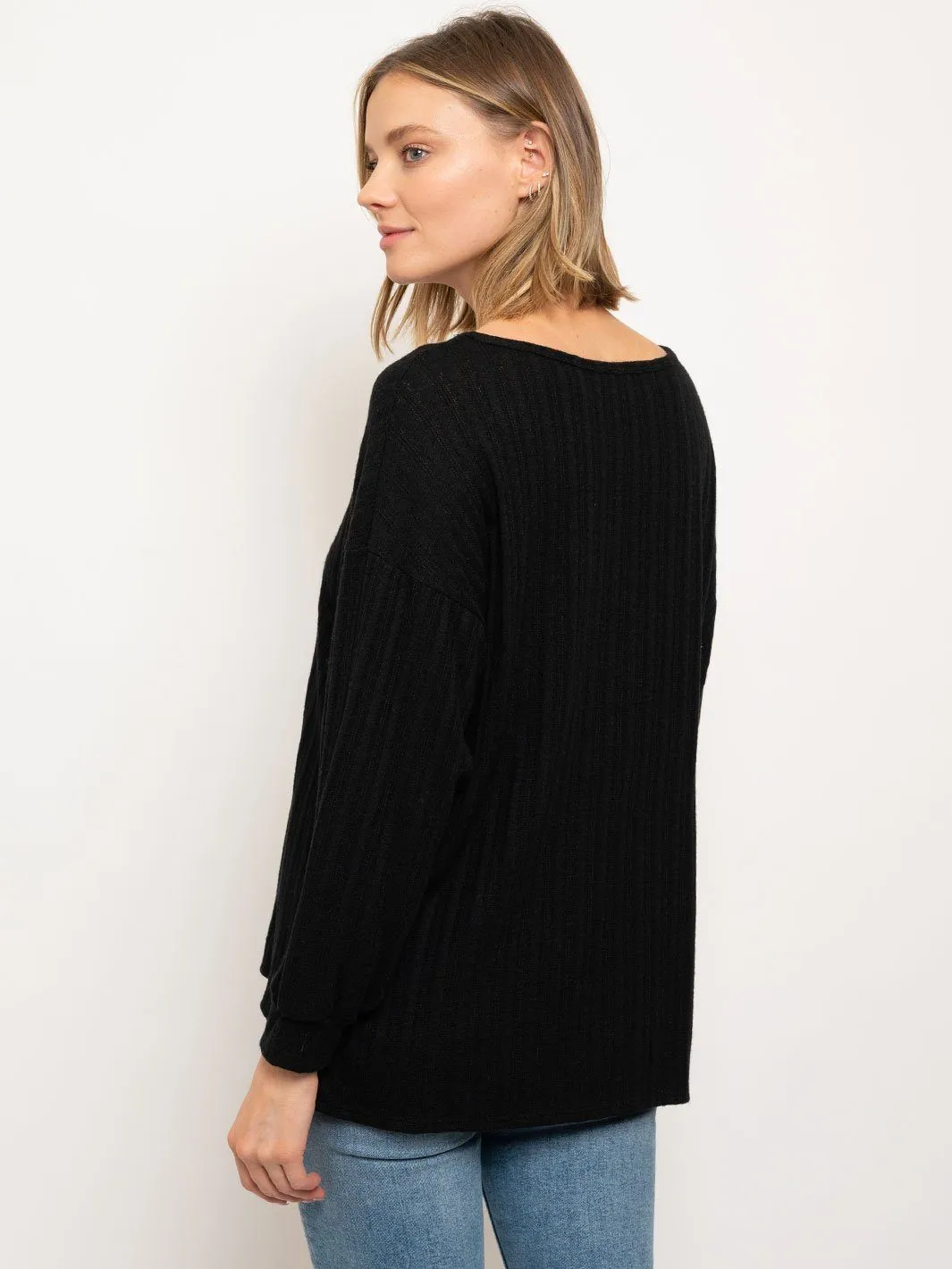 WOMEN'S KNIT LONG SLEEVE TOP
