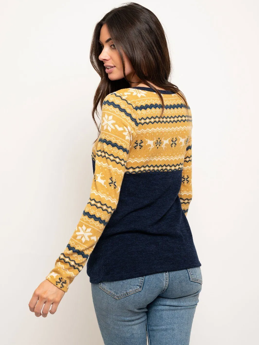 WOMEN'S LONG SLEEVE FRONT KNOT TOP