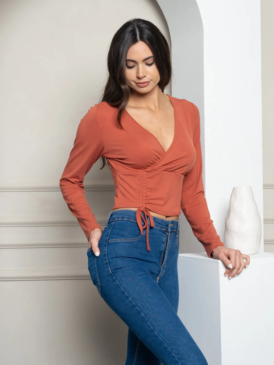 WOMEN'S LONG SLEEVE KNIT TOP