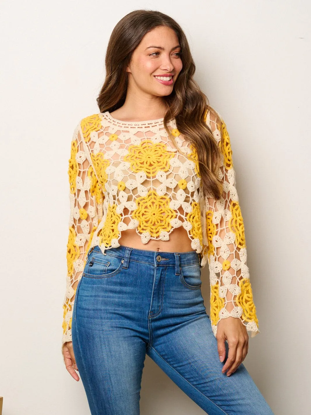 WOMEN'S LONG SLEEVE KNITTED BLOUSE TOP