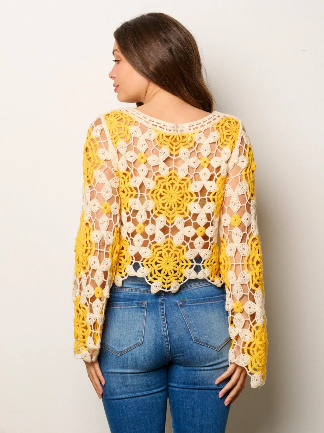 WOMEN'S LONG SLEEVE KNITTED BLOUSE TOP