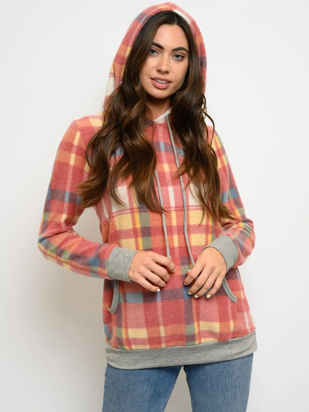 WOMEN'S LONG SLEEVE MULTI COLOR HOODIE TOP