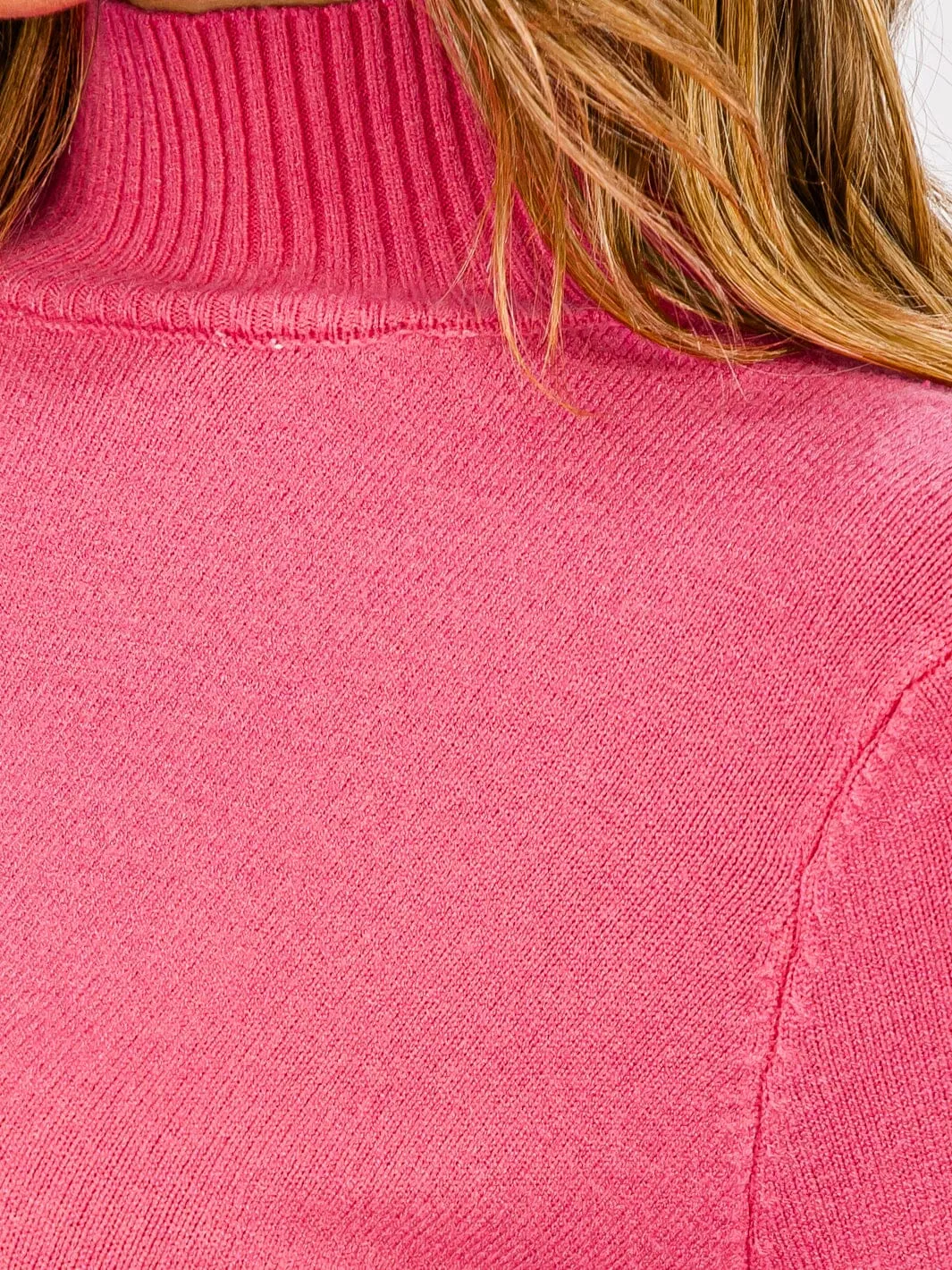 WOMEN'S LONG SLEEVE TURTLE NECK BLOUSE TOP
