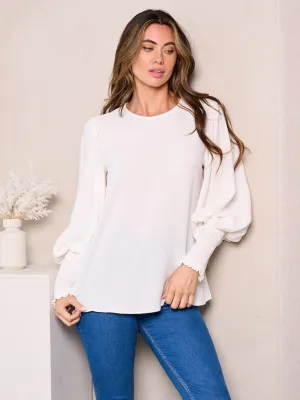 WOMEN'S LONG SMOCK SLEEVES BLOUSE TOP
