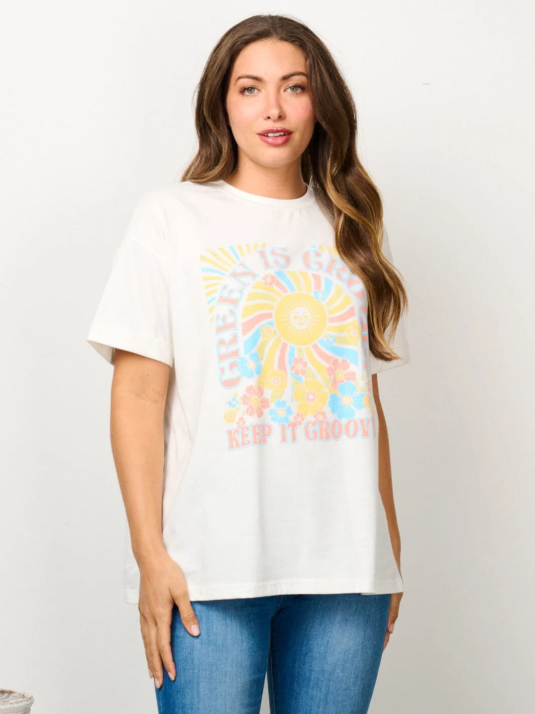 WOMEN'S SHORT SLEEVE GRAPHIC TOP