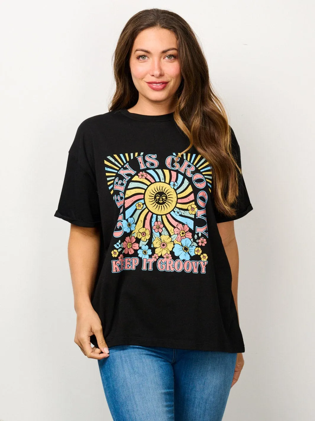 WOMEN'S SHORT SLEEVE GRAPHIC TOP