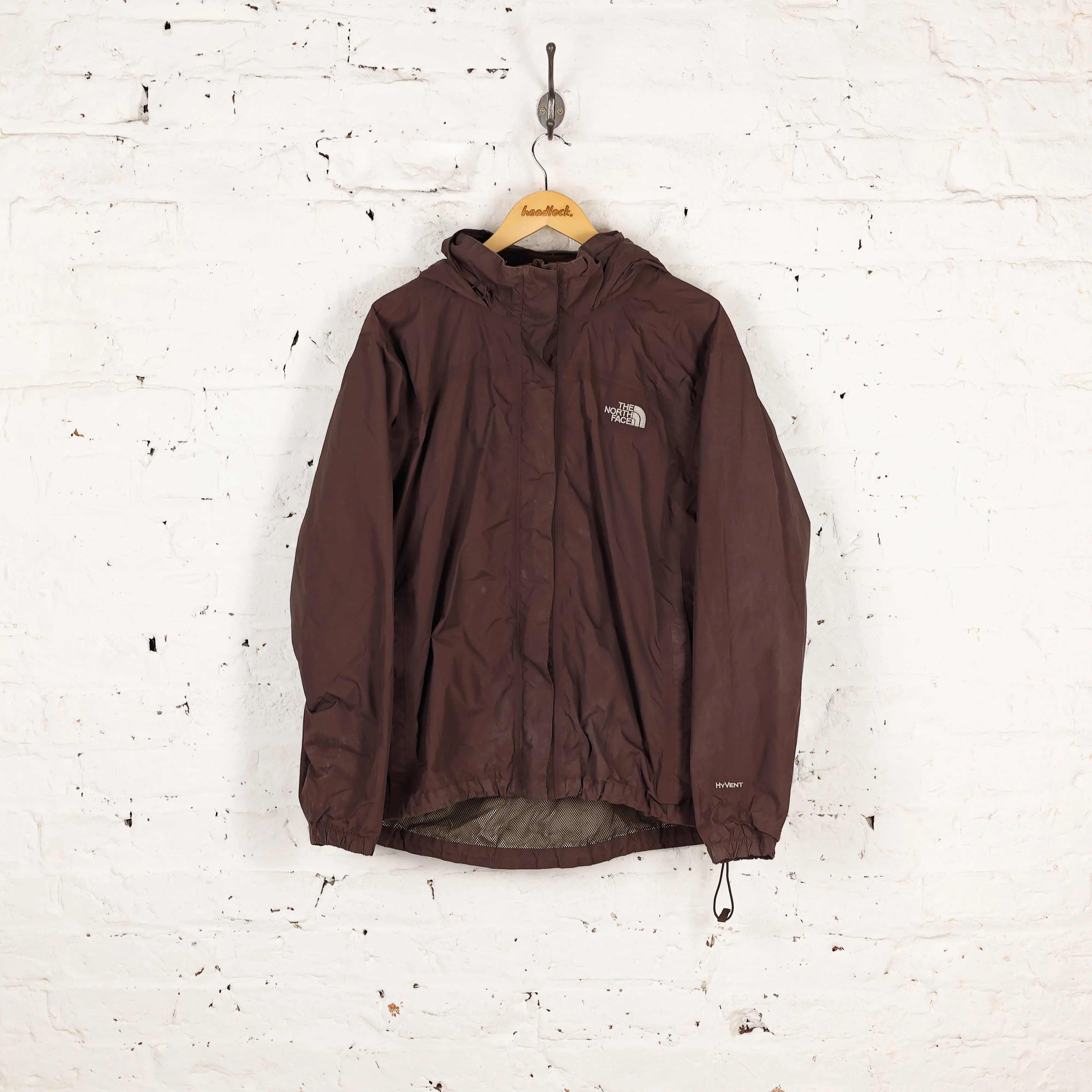 Women's The North Face Hyvent Rain Jacket - Brown - Women's XL