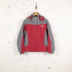 Women's The North Face Hyvent Rain Jacket - Maroon/Grey - Women's S