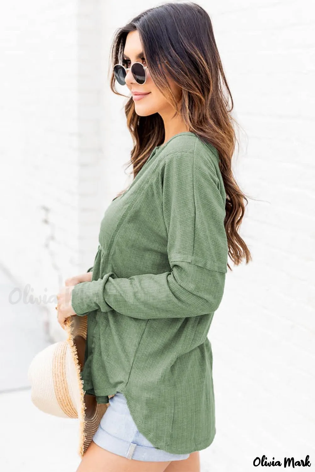 Xieyinshe - Long Sleeve Button Down Blouse