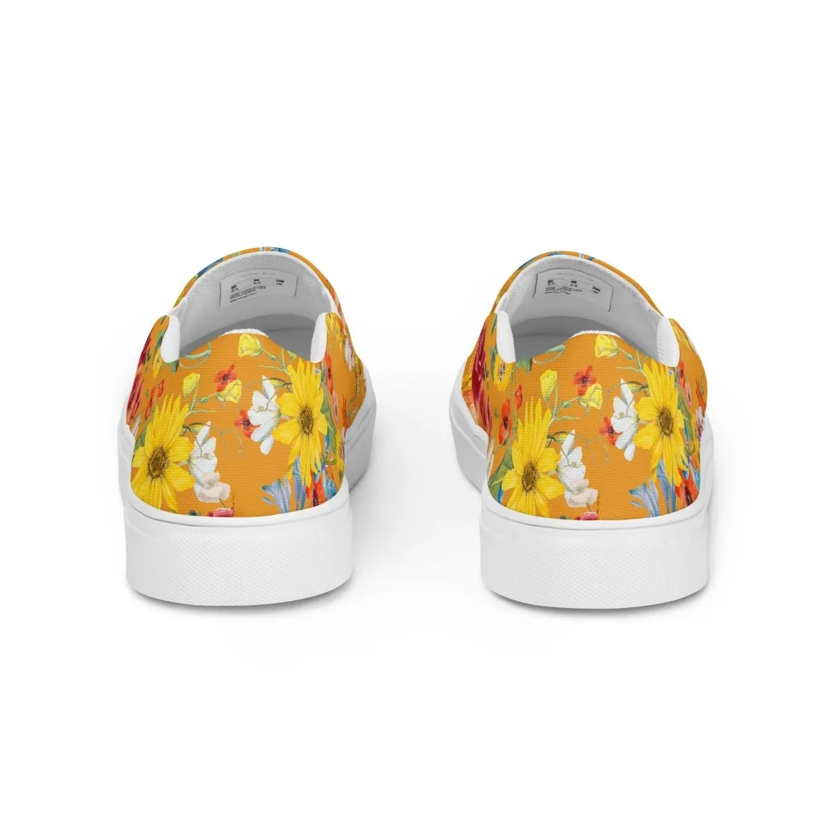 Yellow Floral Women’s Slip-On Shoes