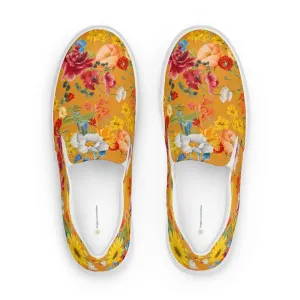 Yellow Floral Women’s Slip-On Shoes