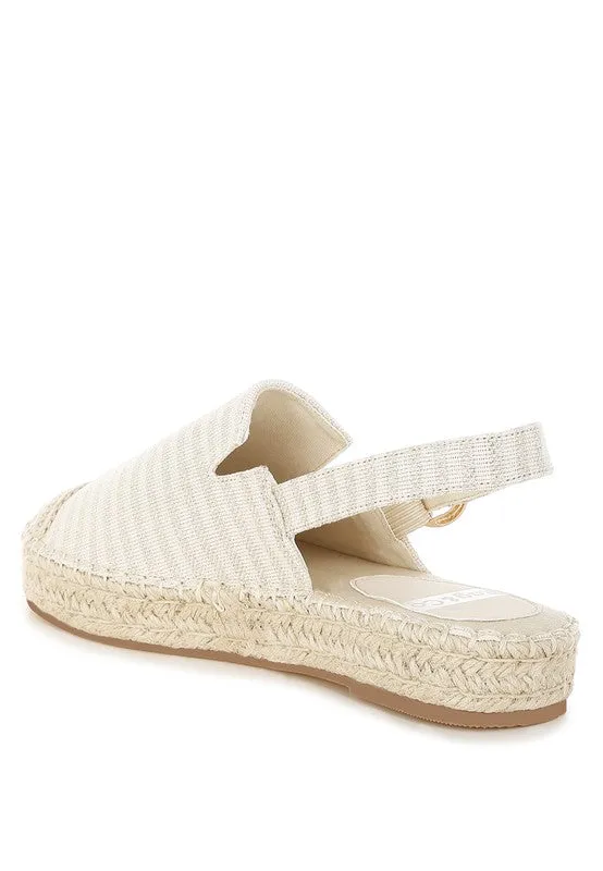 Zalli Canvas Beige Espadrilles Sandals